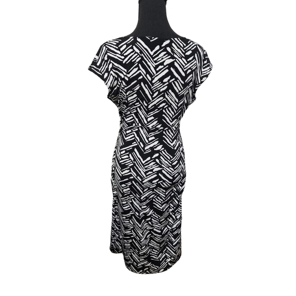 Apt. 9 Black And White Midi Dress Size MEDIUM - Picture 4 of 8